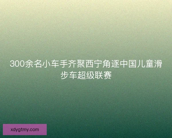 300余名小车手齐聚西宁角逐中国儿童滑步车超级联赛